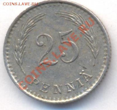 Финляндия 25 пенни 1939 г. 06.12.13 г. 22-00 МСК . - Финляндия 25 пенни 19391