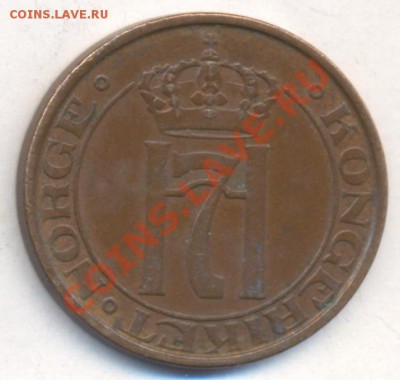 Норвегия 5 эре 1941 г.  06.12.13 г. 22-00 МСК . - Норвегия 5 эре 19411