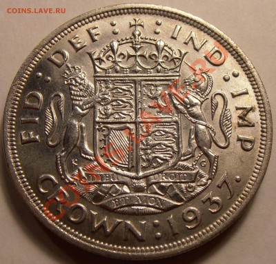 1 крона 1937, GB, Ag. -  до 11.12.2013 в 22-00 Мск - 1 крона 1937-2