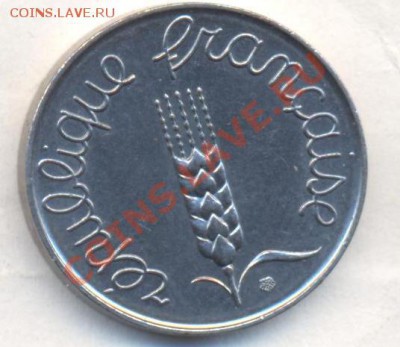 Франция 5 сантимов 1962 г.  10.12.13 г. 22-00 МСК . - Франция 5 сантимов 1962 1