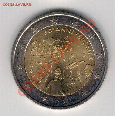 ФРАНЦИЯ 2€ 2011 МЕЖД.ДЕНЬ МУЗЫКИ ДО 12.12 В 22.00МСК (Л) - 4л-евро-фр