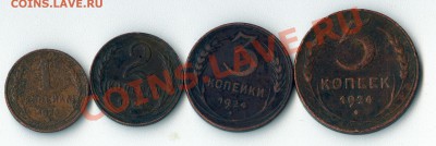 Набор из 4-х монет 1,2,3,5 копеек 1924 года - сканирование0034
