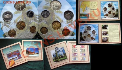 Распродажа остатков иностранных монет - 264А. СЕЙШЕЛЛЫ набор 6 монет 1997-2003 в буклете BUNC = 800.JPG