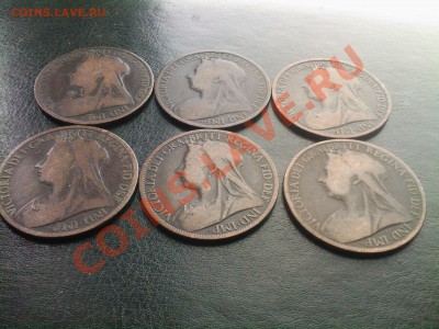 ВЕЛИКОБРИТАНИЯ ПЕННИ погодовка 1896-1901г. 6 шт.до 14.12 - 11122013(007)