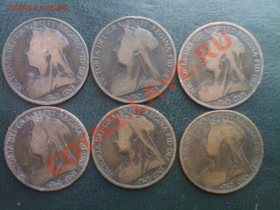ВЕЛИКОБРИТАНИЯ ПЕННИ погодовка 1896-1901г. 6 шт.до 14.12 - 11122013(006)