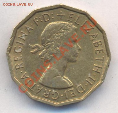 Великобритания 3 пенса 1963 г. 13.12.13 г. 22-00 МСК . - Британия 3 пенса 1963 1