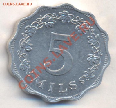 Мальта 5 милс 1972 г. 13.12.13 г. 22-00 МСК . - Мальта 5 м 1972 1