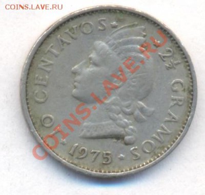 Доминикана 10 центаво 1975 г. 13.12.13 г. 22-00 МСК . - Доминикана 10 ц 1975