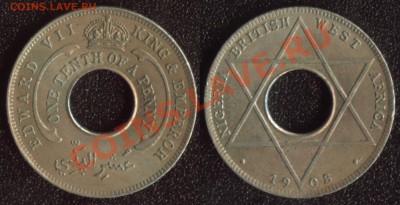 10 цента 1908 до 22:00 15.12.13 - Нигерия - Британская Западная Африка 1-10 цента 1908