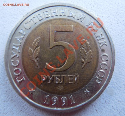 5 рублей 1991  винторогий козёл до 16.12.13 22:00 МСК - DSCN0250.JPG