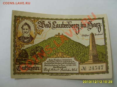 BAD Lauterberg im Harz,300 ПФЕННИГОВ 1921г(хорошая)!до 13.12 - S6001146.JPG