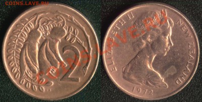 Новая Зеландия 2 цента 1972 до 22:00мск 16.12.13 - Новая Зеландия 2 цента 1972