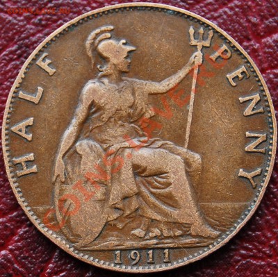 2 пенни 1911 - Георг V - до 18 декабря - 957
