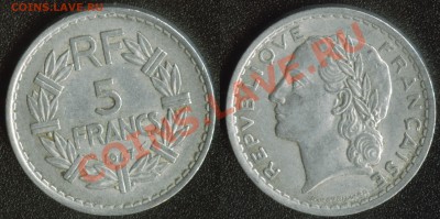 Франция 5 франков 1947 до 22:00мск 17.12.13 - Франция 5 франков 1947