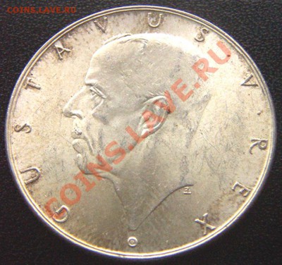 Швеция_памятные 2 кроны 1938. Серебро; до 13.12_22.04мск - 6965