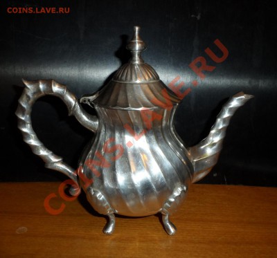 Чайник,кофейник,сливочник, поднос.Латунь посеребрение. - SAM_3058.JPG