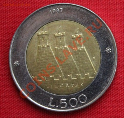 БМ САН МАРИНО 500 лир 1987г. БАШНИ   до 19.12.13г. в 22-00 - IMG_8184.JPG