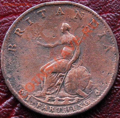 ВЕЛИКОБРИТАНИЯ - Фартинг 1799 - Георг III - до 20 декабря - 028