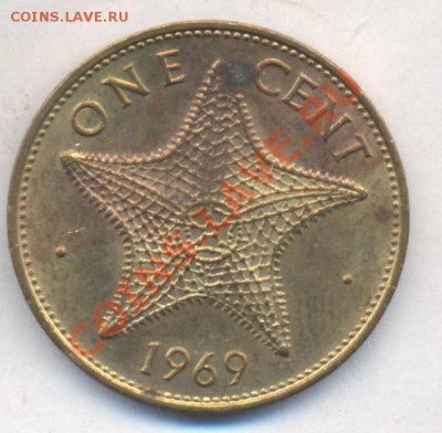 Багамские о-ва 1 цент 1969 г. 16.12.13 г. 22-00 МСК . - Багамы 1 ц 1969 1