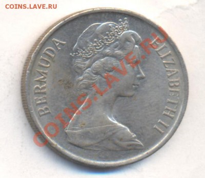 Бермудские о-ва 25 центов 1973 г. 16.12.13 г. 22-00 МСК . - Бермуды 25 ц 1973