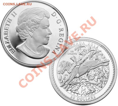 Ковбои на монетах . - 50Dollars_2012_Canada