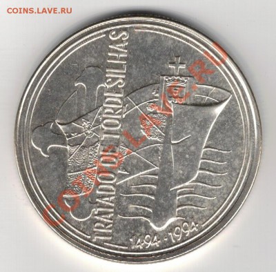 Ag ПОРТУГАЛИЯ 1000 ЭСКУДО 1994 СОЮЗ ДО 19.12 В 22.00Ч (7480) - 5-порт94