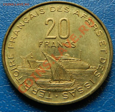 Аффар и Иса 20 франков 1968.UNC - Изображение 066