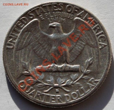 США 25 центов 1964 D. Серебро. - 1