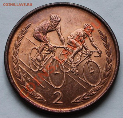 Мэн остров. 2 пенса 1997. Велосипедисты. - 6