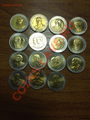 Набор ТАЙЛАНД 10 БАТ - 61 МОНЕТА - image