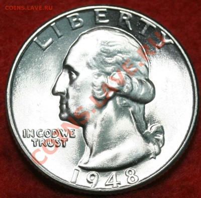 США 25 центов Вашингтон 1948, серебро, до 22.12.13г 22-30мск - 1948_01.JPG