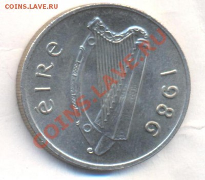 Ирландия 5 пенни 1986 г.До 19.12.13 г. 22-00 МСК . - Ирландия 5 п 1986