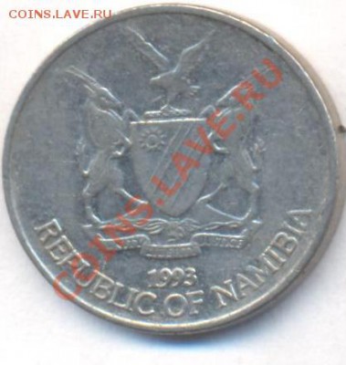 Намибия 5 центов 1993 г.До 19.12.13 г. 22-00 МСК . - Намибия 5 ц 1993 1