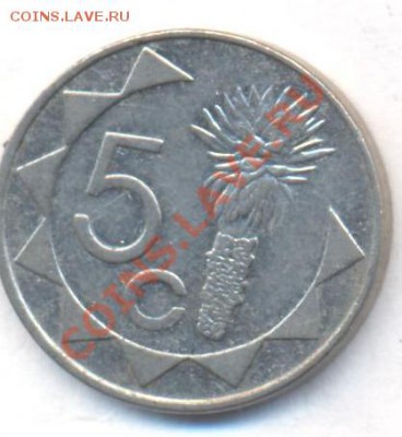 Намибия 5 центов 1993 г.До 19.12.13 г. 22-00 МСК . - Намибия 5 ц 1993