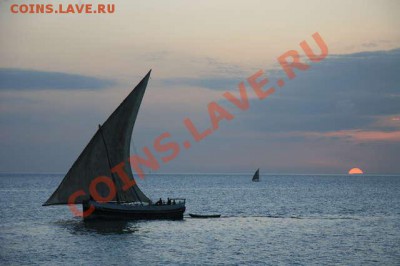 Монеты с Корабликами - 071005181609_dhow_boat_sunset