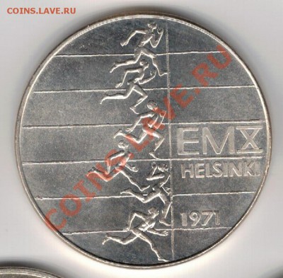 Ag Финляндия 10 марок 1971 Атлетика до 23.12 в 22ч (7578) - 5-фин10-71