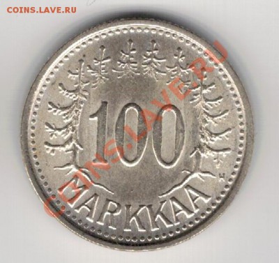 Ag Финляндия 100 марок 1956 до 23.12 в 22ч (7581) - 5-фин100-56а