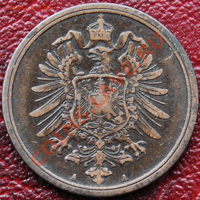 ГЕРМАНИЯ - 2 пфенига 1877 А - до 23 декабря - 067
