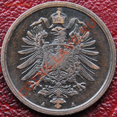 ГЕРМАНИЯ - 2 пфенига 1874 А - до 23 декабря - 069