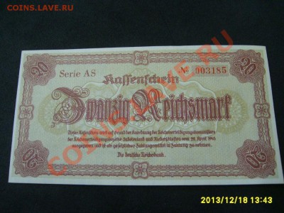 ГЕРМАНИЯ,20 РЕЙХСМАРОК 28.04.1945г(Судетский рег-н)!до 20.12 - S6001405.JPG