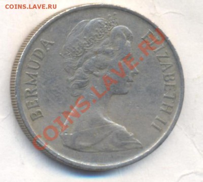 Бермудские о-ва 25 центов 1973 г. До 22.12.13 г. 22-00 МСК - Бермуды 25 ц 1973 1