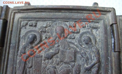 Складень Деисус с Предстоящими, родная патина - O8
