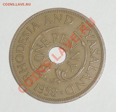 Брит Родезия и Ньясленд 1 Пенни 1958 "Слоны" + БОНУС (23.12) - P1012810