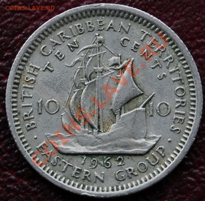 БРИТ.КАРИБЫ - 10 центов 1962 - С РУБЛЯ - до 27 декабря - 087