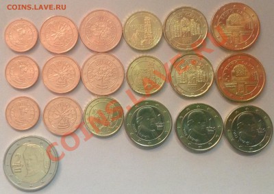 Монеты евро и других стран Европы и мира для обращения в UNC - АВстрия евро