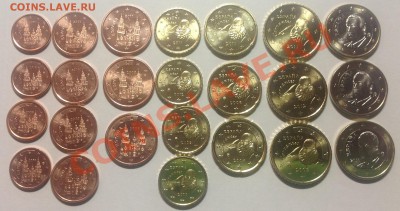 Монеты евро и других стран Европы и мира для обращения в UNC - ИСпания евро