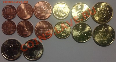Монеты евро и других стран Европы и мира для обращения в UNC - Италия евро