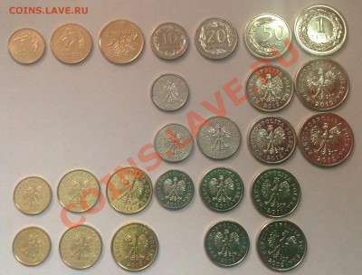 Монеты евро и других стран Европы и мира для обращения в UNC - Польша