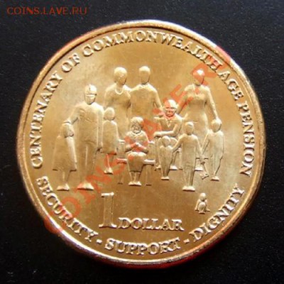 АВСТРАЛИЯ 1 доллар (2009) Пенсионный возрас до 23.12 (22.00) - Астралия 1 доллар (2009) Возраст №1 Р