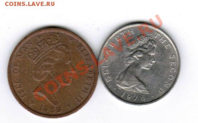 2 и 5 пенсов о. Мэн 1989 и 1976г. - CCF20122013_00029